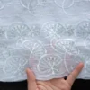 Luxury African Swiss Voile Lace Fabric - 5Yard Floral Embroidery Cotton Lace With Rhinestones For Bridal Couture & Evening Dress - Image 13