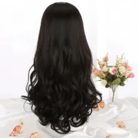 Wholesale U-Shape Half Wig Women's Long Curly Hair Voluminous Face Framing Pear Blossom Fiber Wig Cap