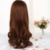 Wholesale U-Shape Half Wig Women's Long Curly Hair Voluminous Face Framing Pear Blossom Fiber Wig Cap - Image 6