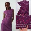 4.57 meter/African Lace Fabric, Swiss Tulle Floral Embroidery Lace Fabric with Rhinestones And Sequins, Suitable for Weddings/ Daily/ Parties - Image 3